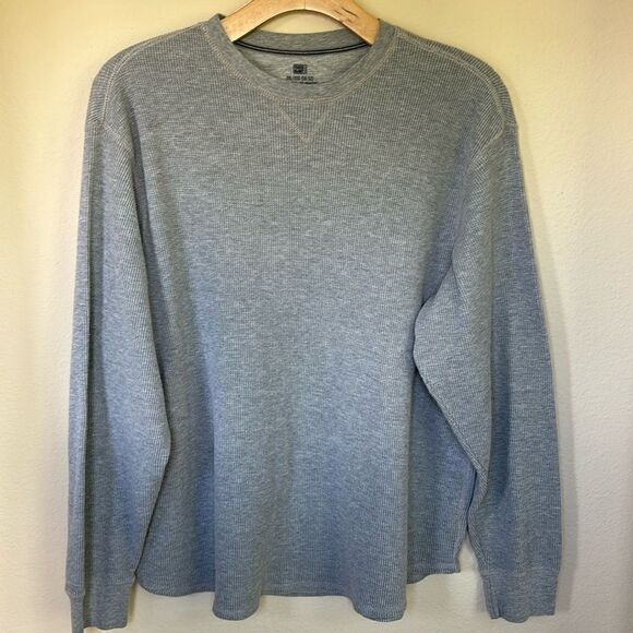 Vintage Gray‎ Waffle Thermal Long Sleeve Shirt Gray Men’s XXL - Picture 1 of 8